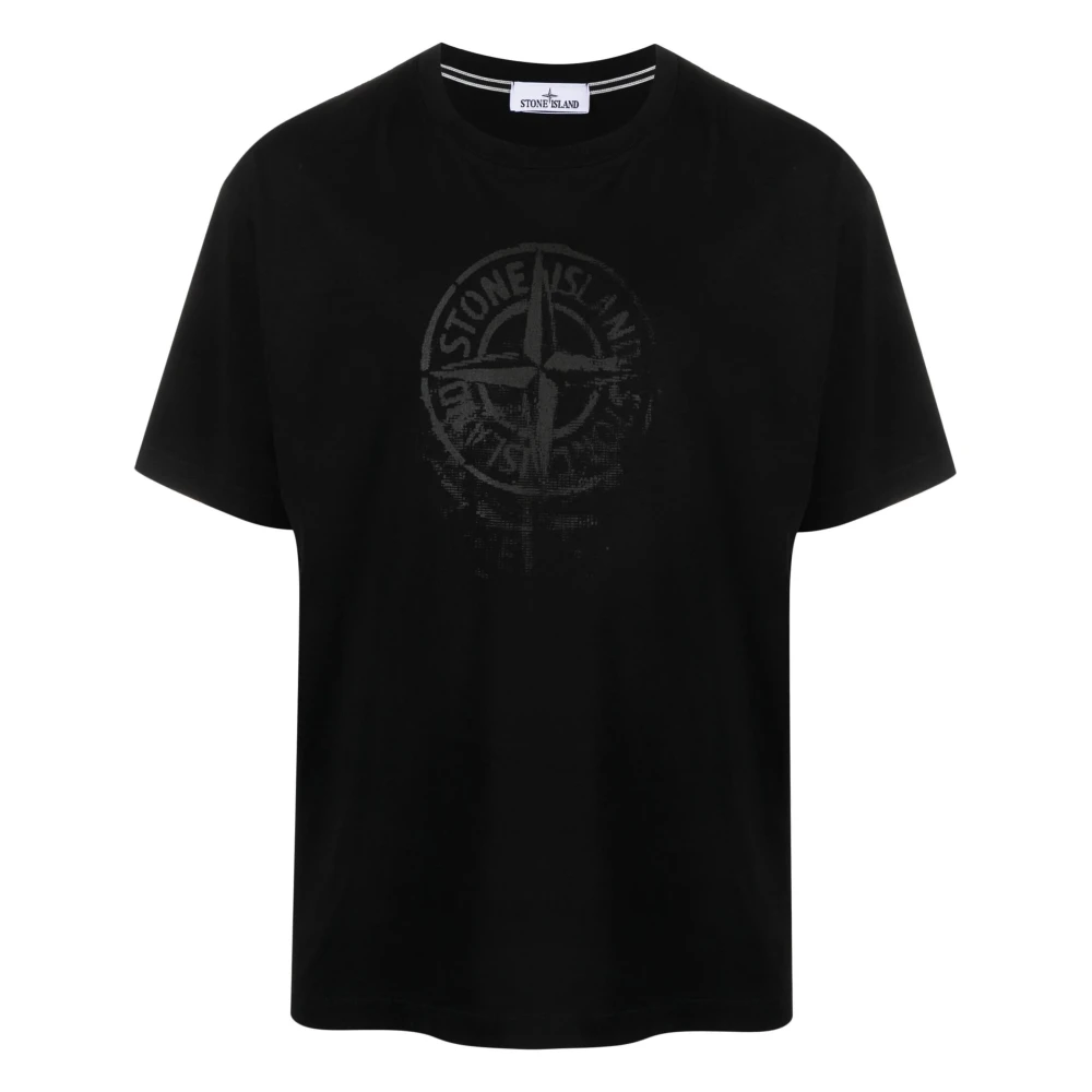 Stone Island Zwarte T-shirts en Polos Black Heren