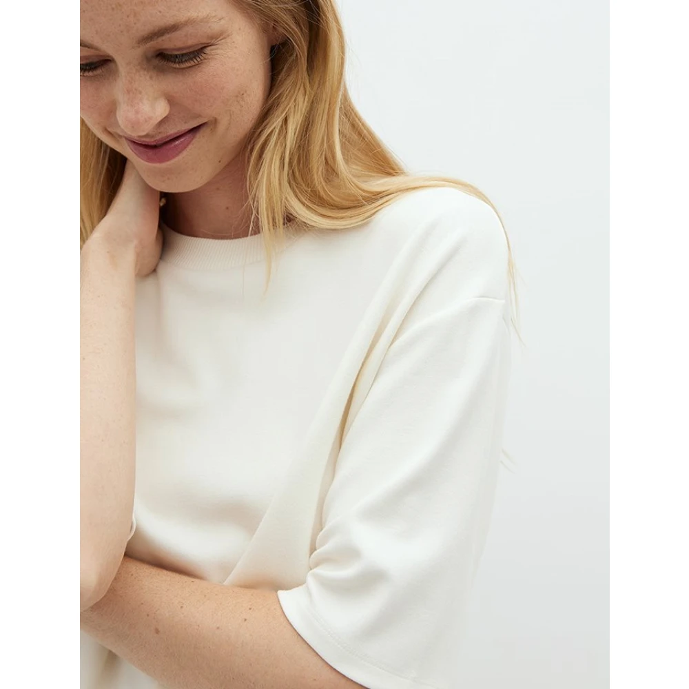 MbyM Emrys T-Shirt Sugar Loose Fit White Dames