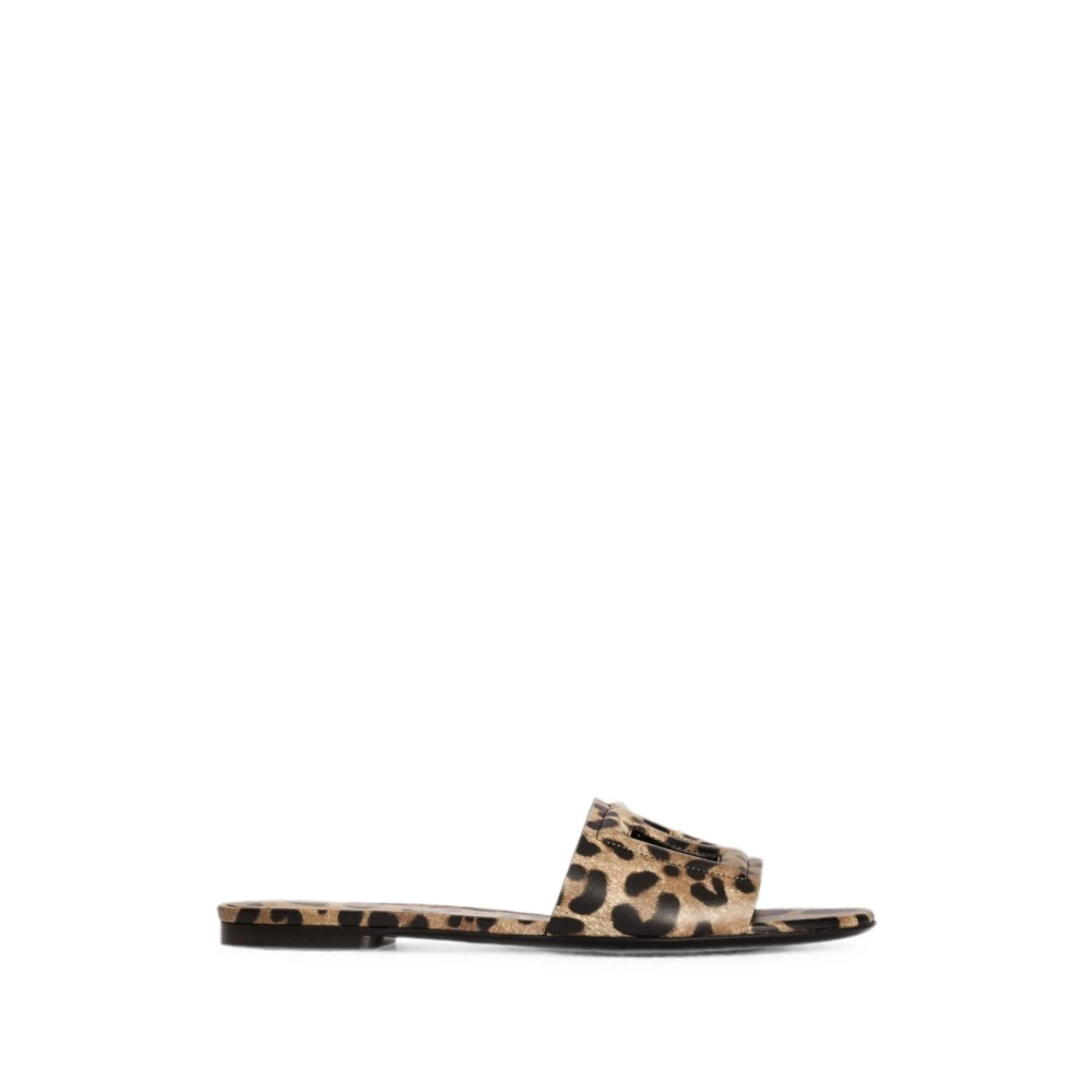 Dolce & Gabbana Vrouw Bruin Schoenen Dames, 36 1/2 Eu, Nylon, Ciabatta Flat