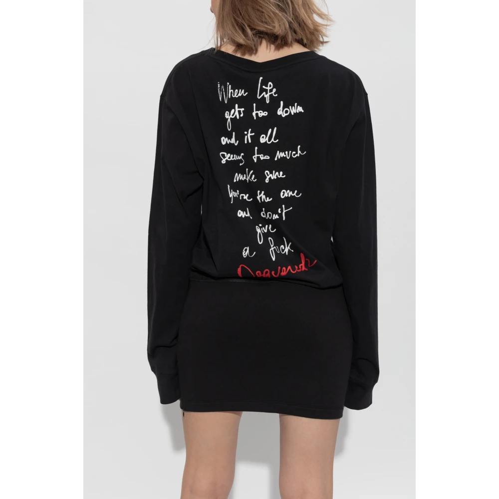 Dsquared2 Jurk met lange mouwen Black Dames