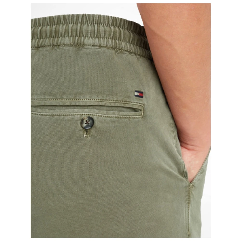 Tommy Hilfiger Relaxed broek met elastische taille Green Heren