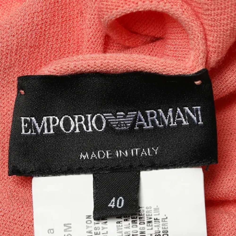Armani Pre-owned Knit dresses Orange Dames