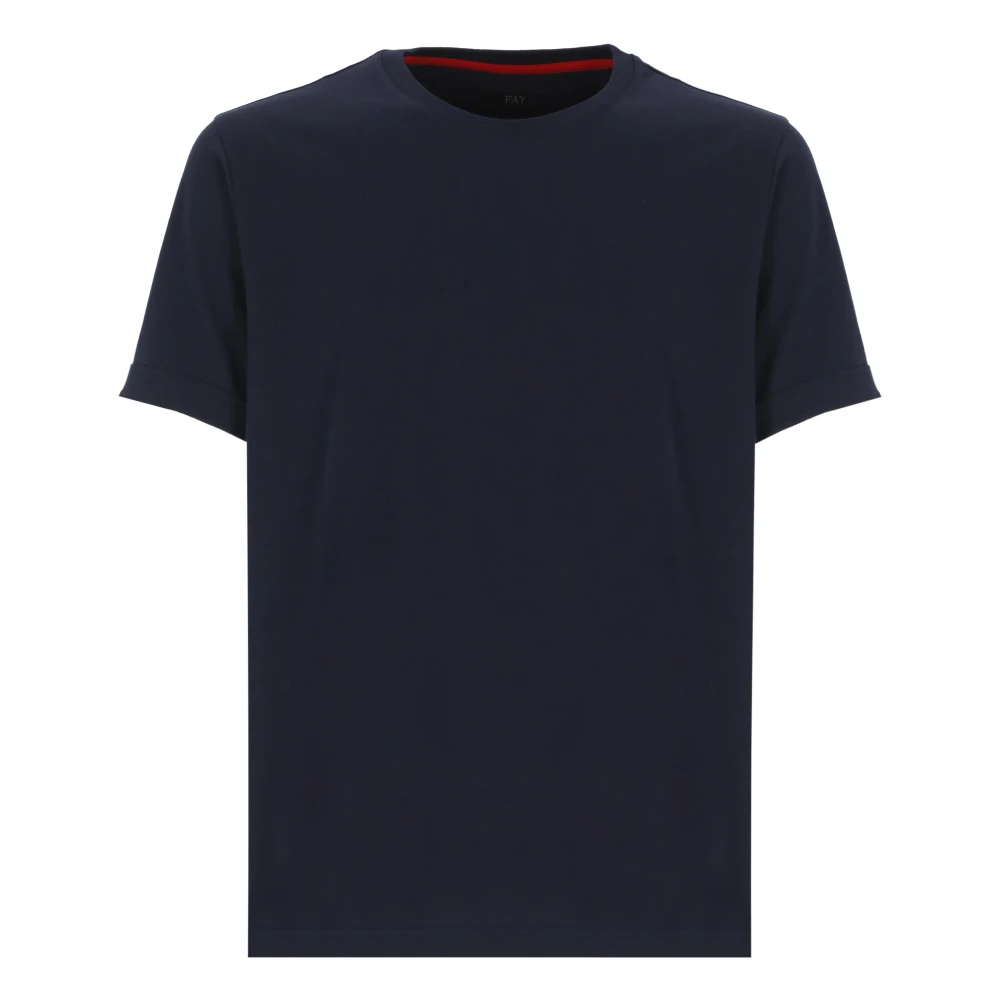 Fay Blauwe Crewneck T-shirt en Polo Blue Heren