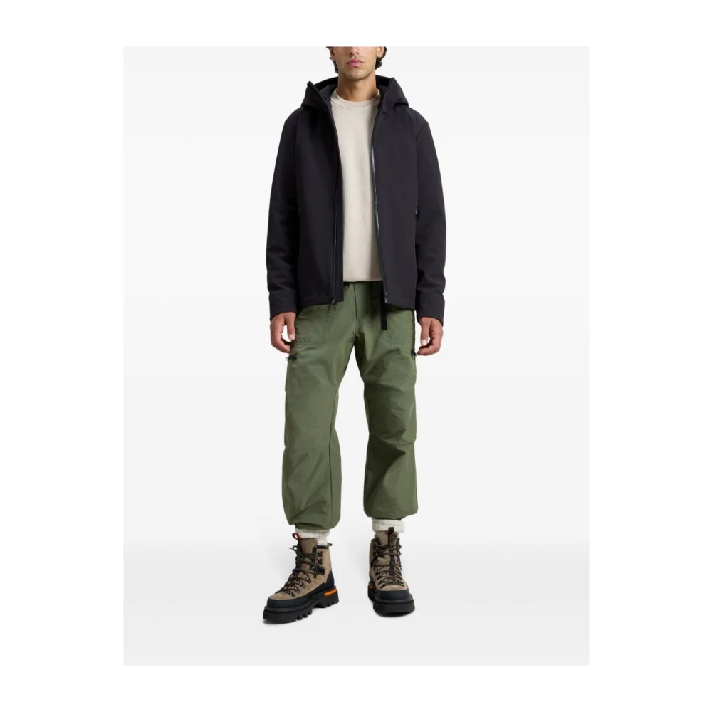 Woolrich Zwarte Donsjas met Hoge Hals Black Heren