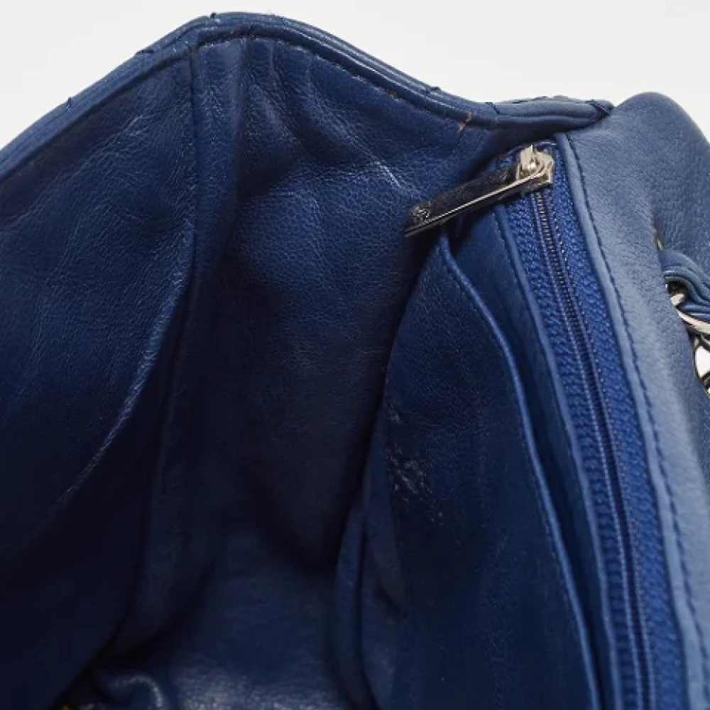 Chanel Vintage Pre-owned Leather chanel-bags Blue Dames