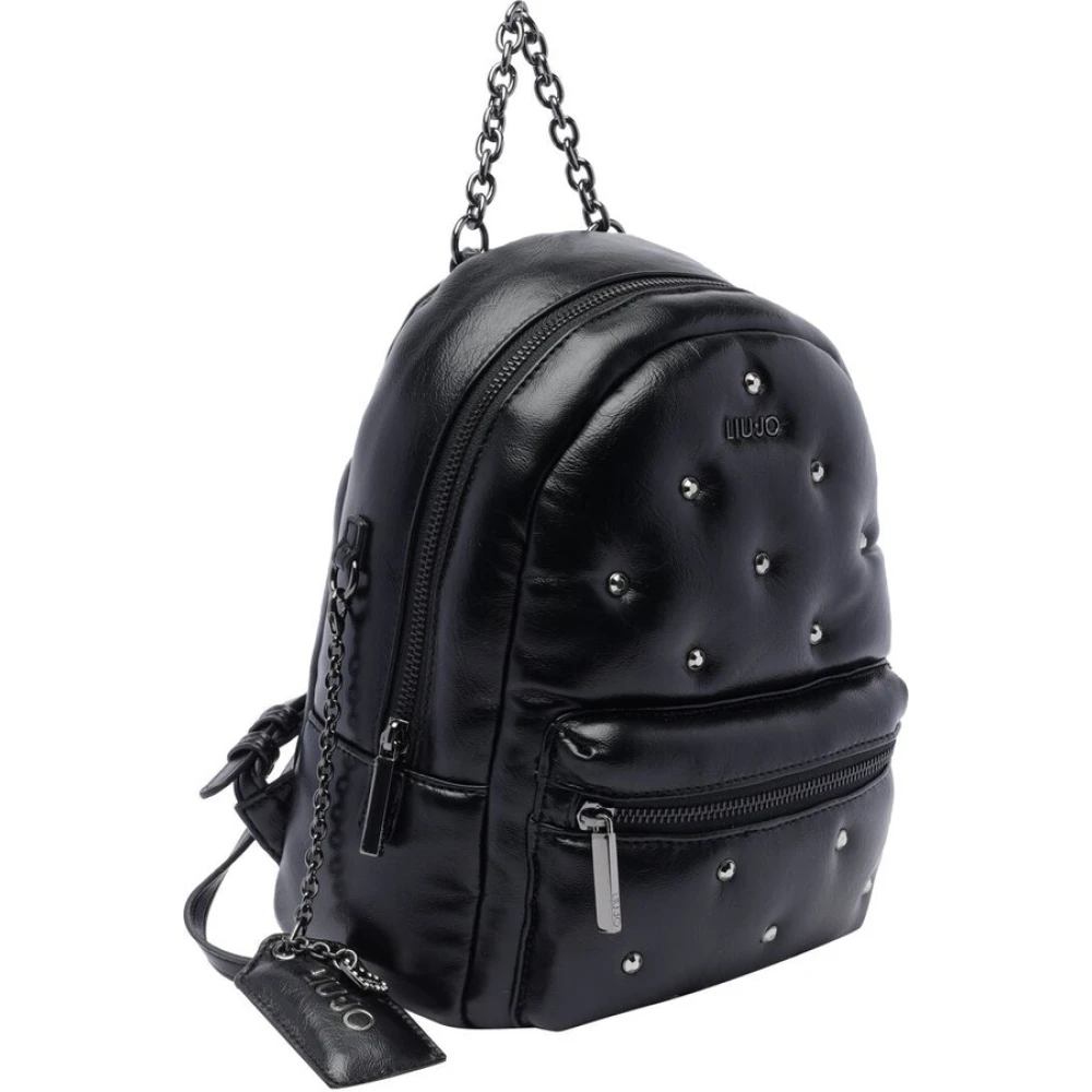 Liu Jo Zwarte Strass Emmer Rugzak Black Dames