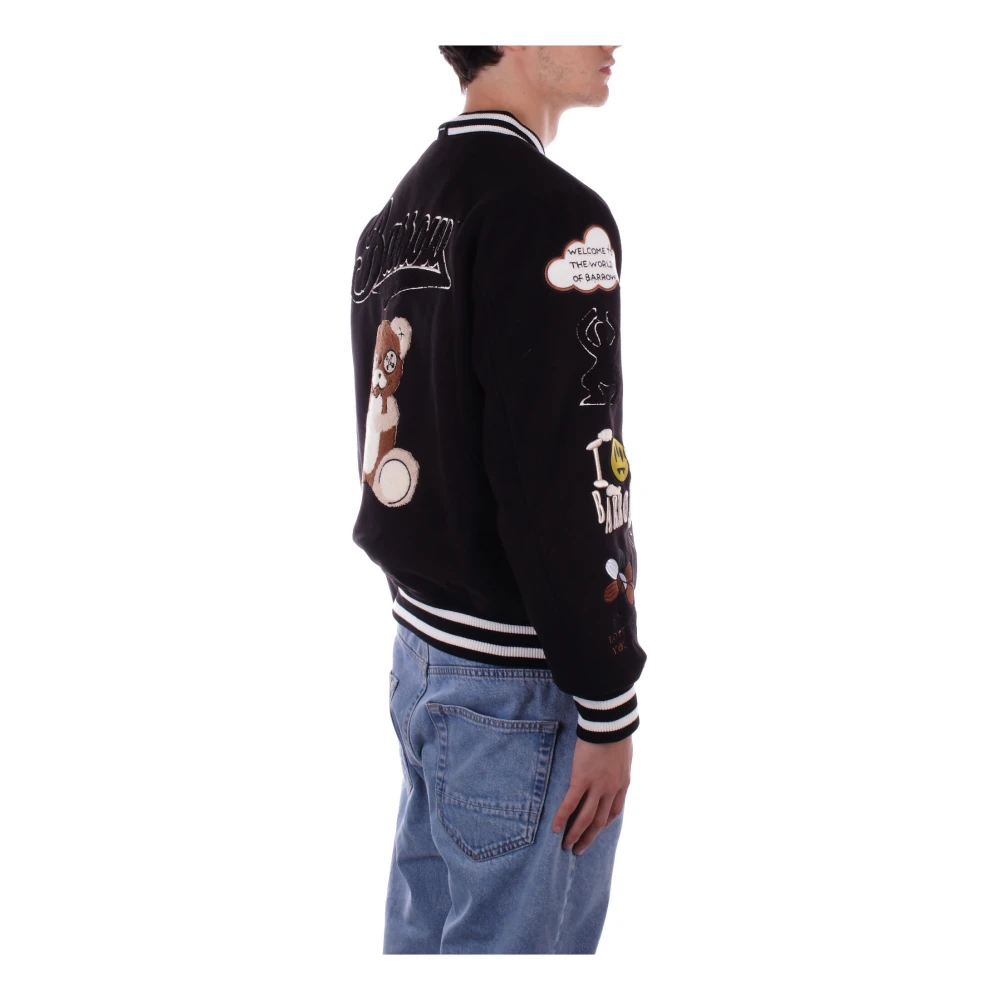 Barrow Zwarte Logo Jas met Patches Black Heren