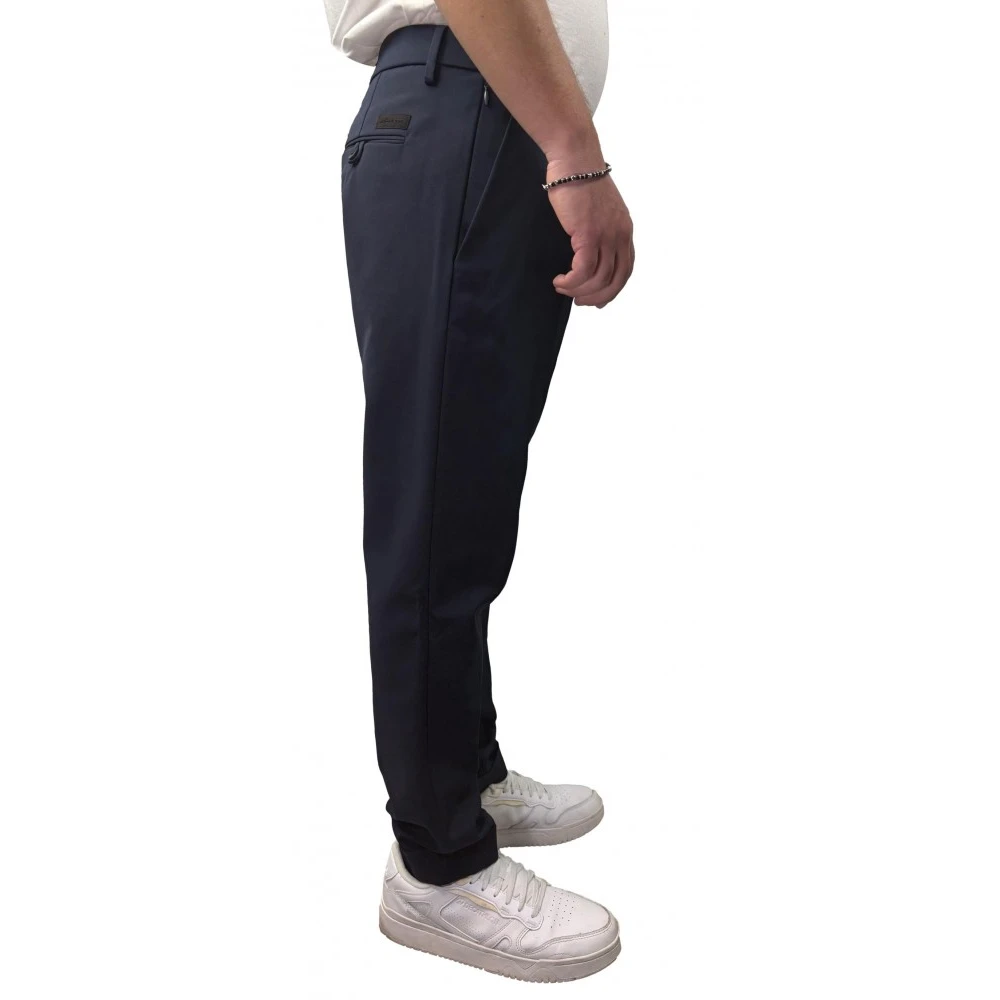 Michael Coal Elegante Stretchy Polyester Broek Blue Heren
