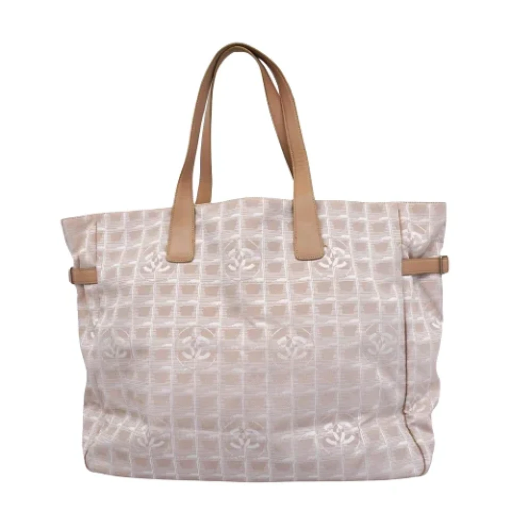 Chanel Vintage Pre-owned Fabric totes Beige Dames
