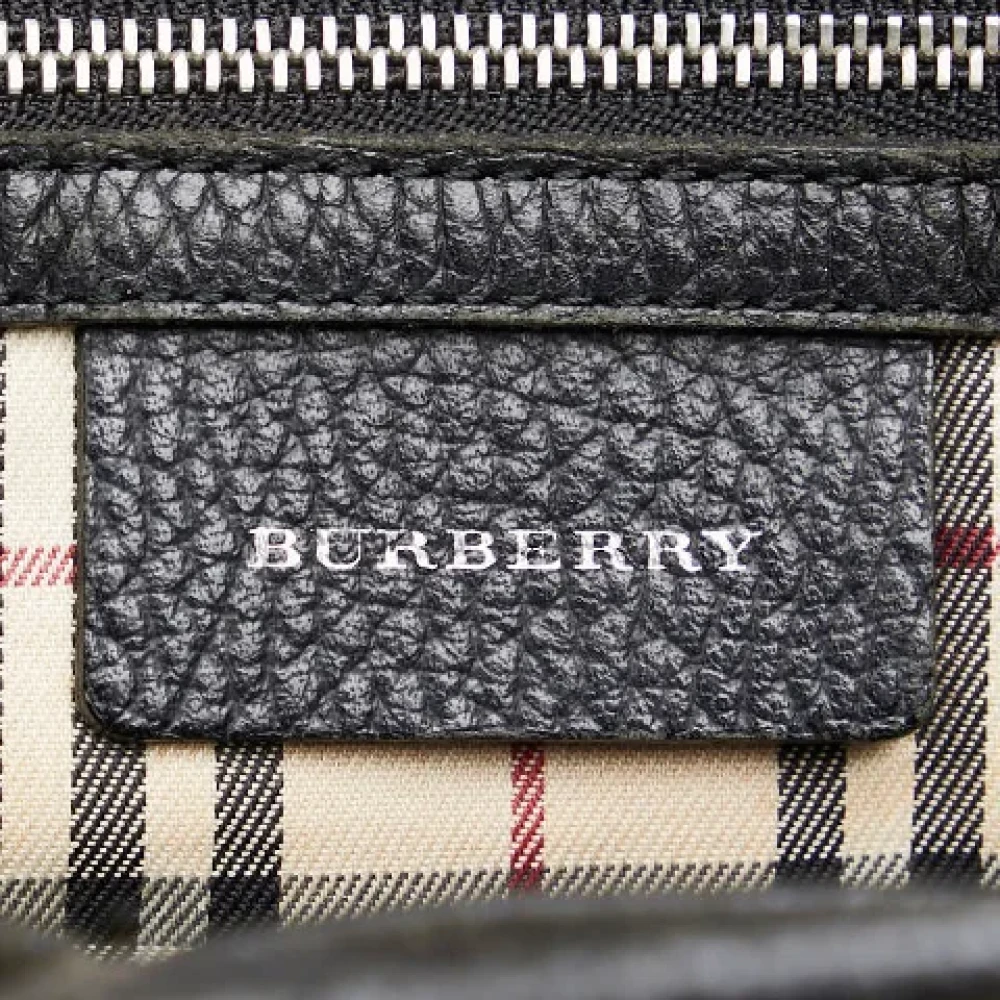 Burberry Vintage Pre-owned Leather handbags Black Dames