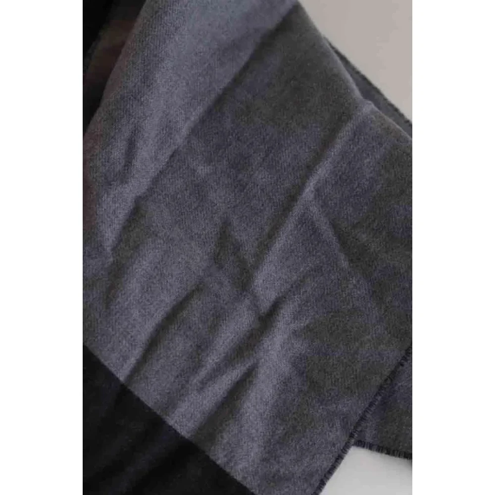 Dior Vintage Pre-owned Wool scarves Gray Dames