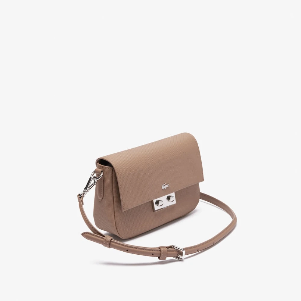 Lacoste Stad Dagelijkse Schoudertas Taupe Beige Dames