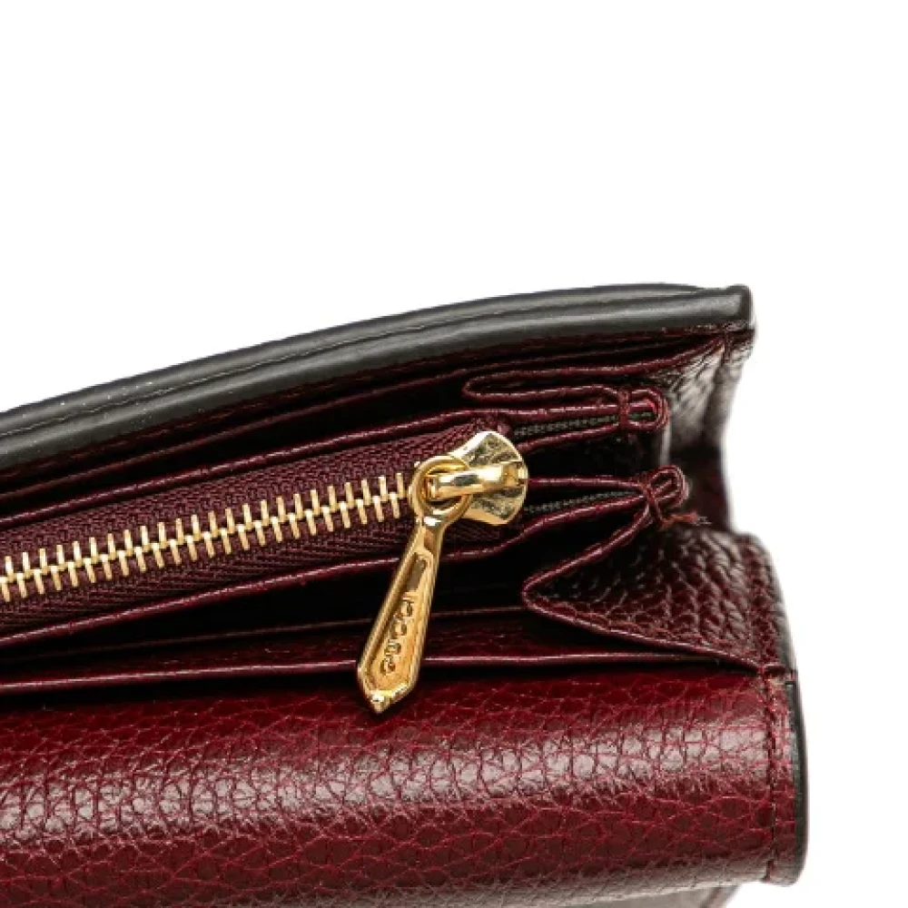 Gucci Vintage Pre-owned Leather wallets Red Dames