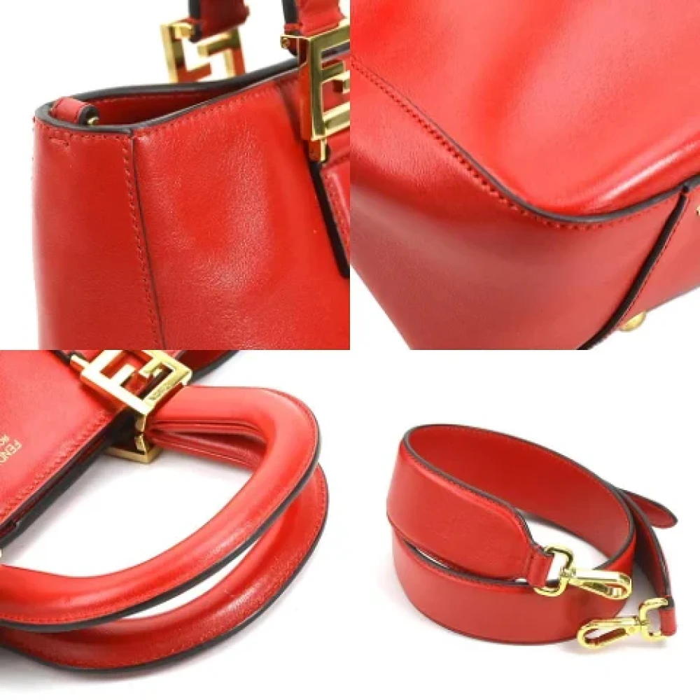 Fendi Vintage Pre-owned Leather handbags Red Dames