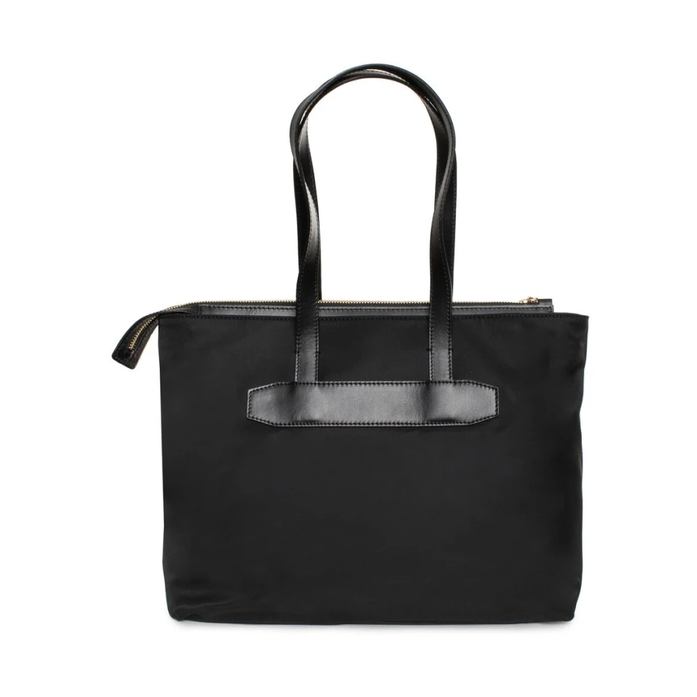 Cavalli Class Leren schoudertas met zichtbaar logo Black Dames