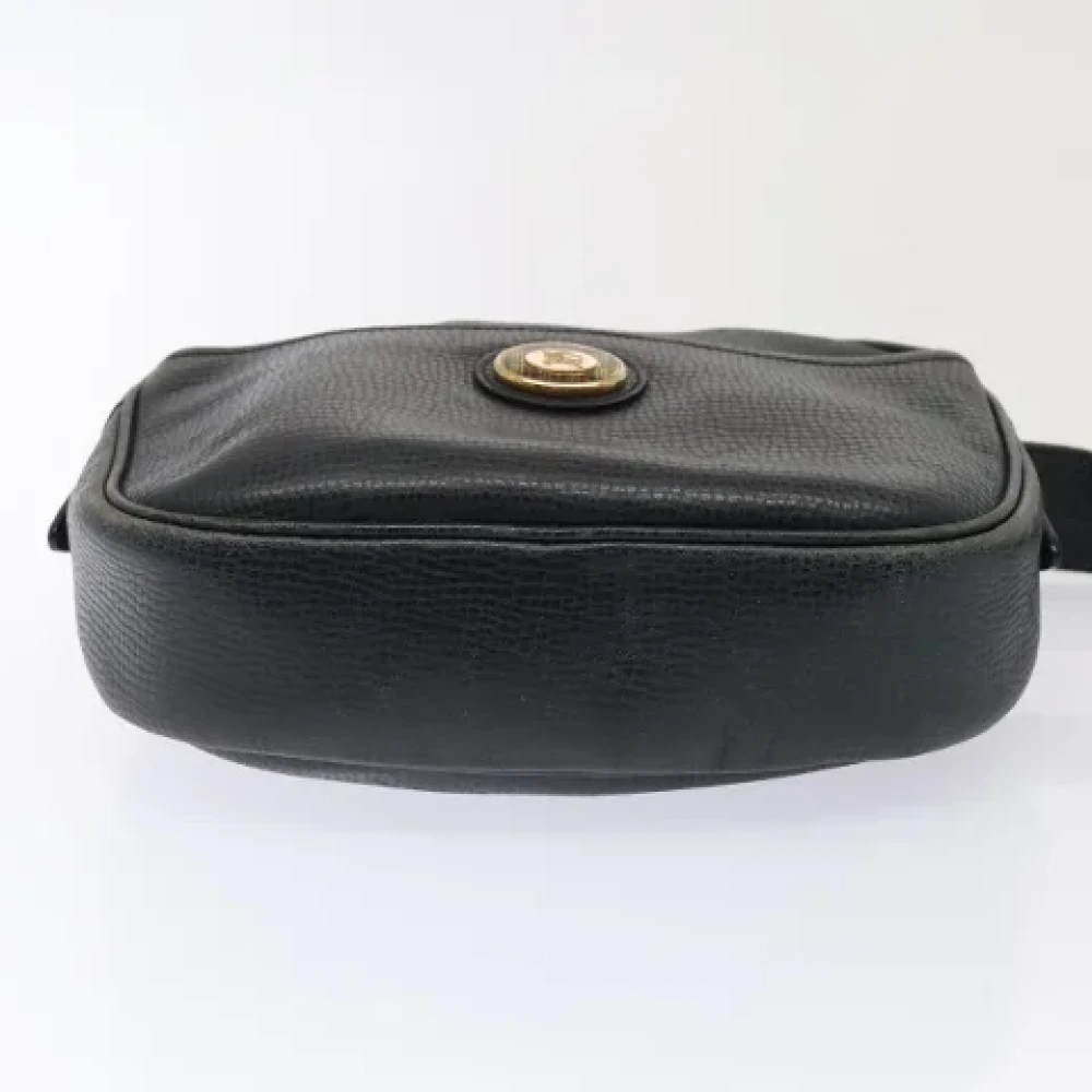 Burberry Vintage Pre-owned Leather shoulder-bags Black Dames