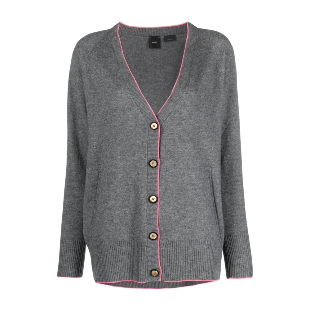Pinko Grijze Upupa Cardigan Sweaters Gray Dames
