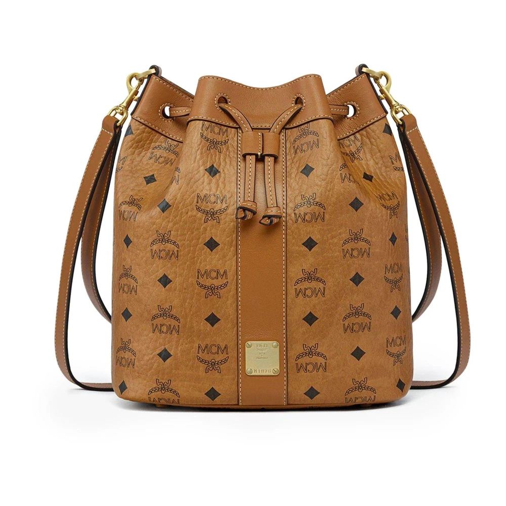 Mcm Brown Bucket Bags, Female, One Size, Aren Bucket Tote