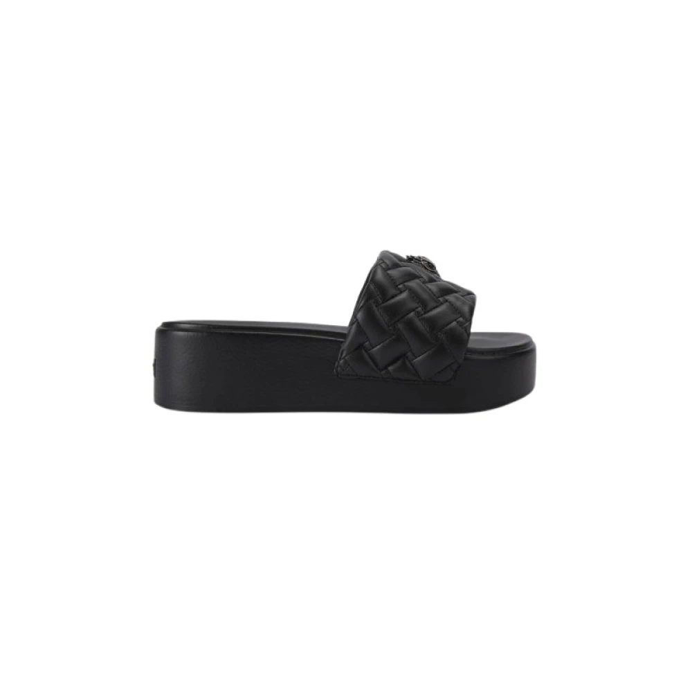 Kurt Geiger Women's Black Sliders, 4 Uk, Meena Eagle Platform