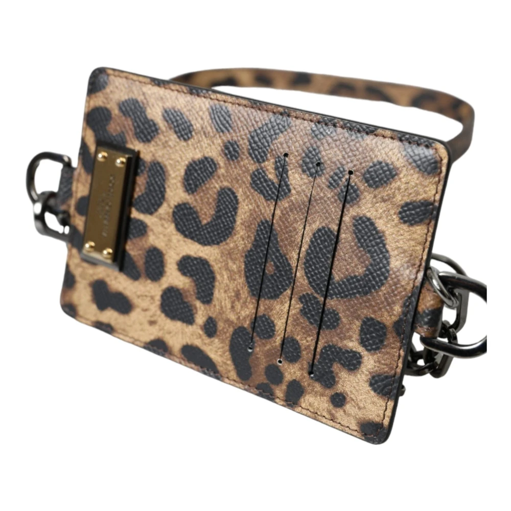 Dolce & Gabbana Luipaardprint Kaarthouder Portemonnee Multicolor Dames