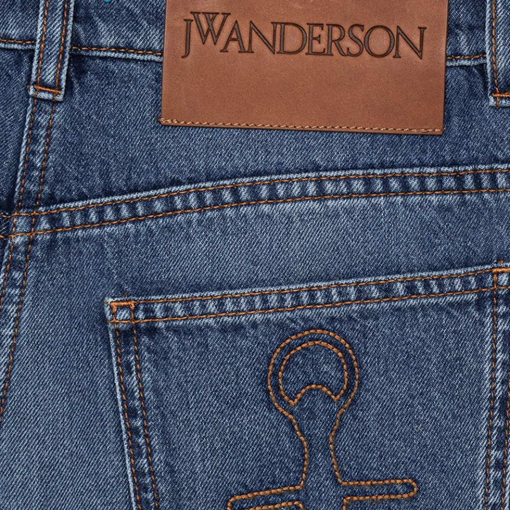 JW Anderson Italiaanse Jeans van Medium-Wash Katoen Blue Dames