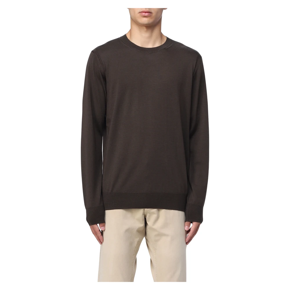Paolo Pecora Men's Brown Knitwear Jumpers Collection - Round-Neck Knitwear - L - Knitwear