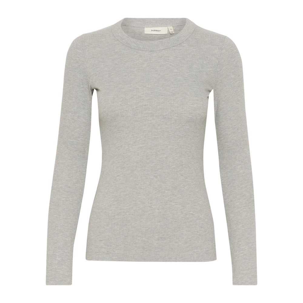 InWear Melange T-shirt Långärmad Topp Gray, Dam