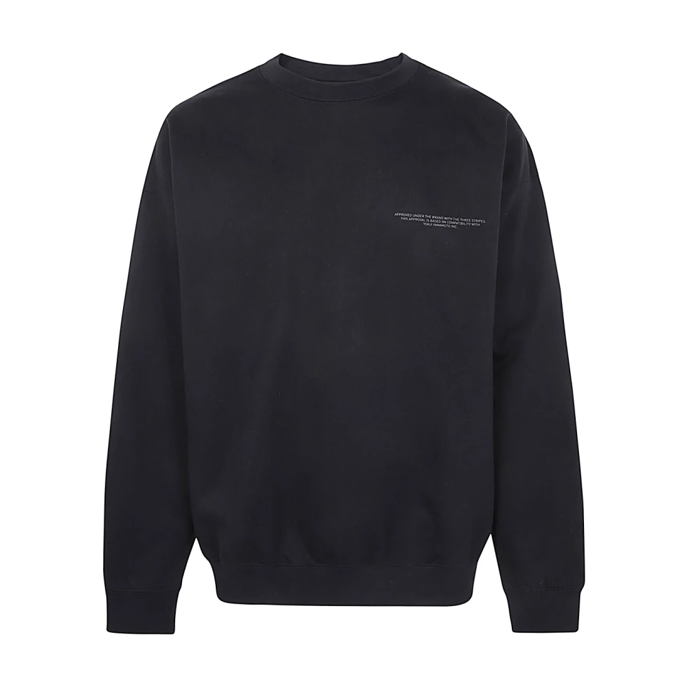 Y-3 Zwarte Katoenen Sweatshirt met Logo Print Black Heren