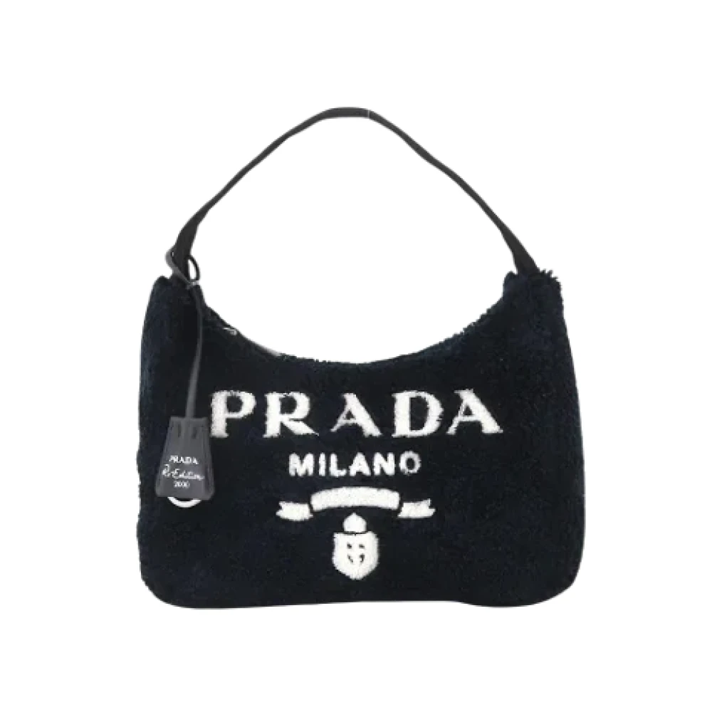 Prada Vintage Pre-owned Wool prada-bags Black Dames