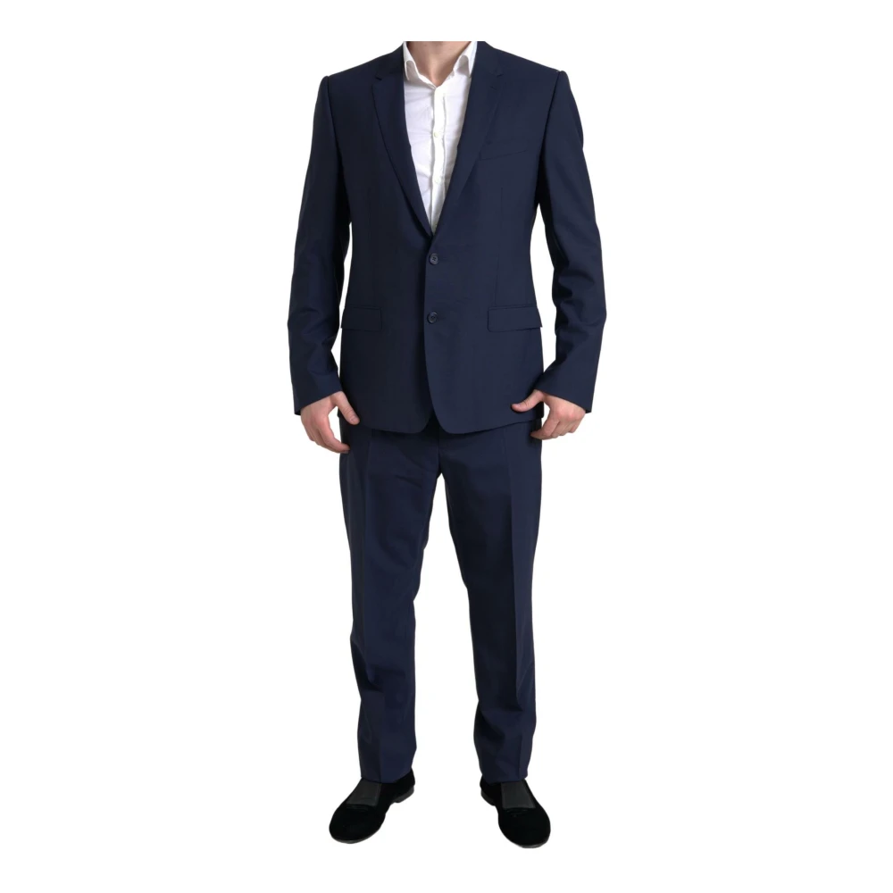 Dolce & Gabbana Blauw Classic Fit Suit Martini Blue Heren