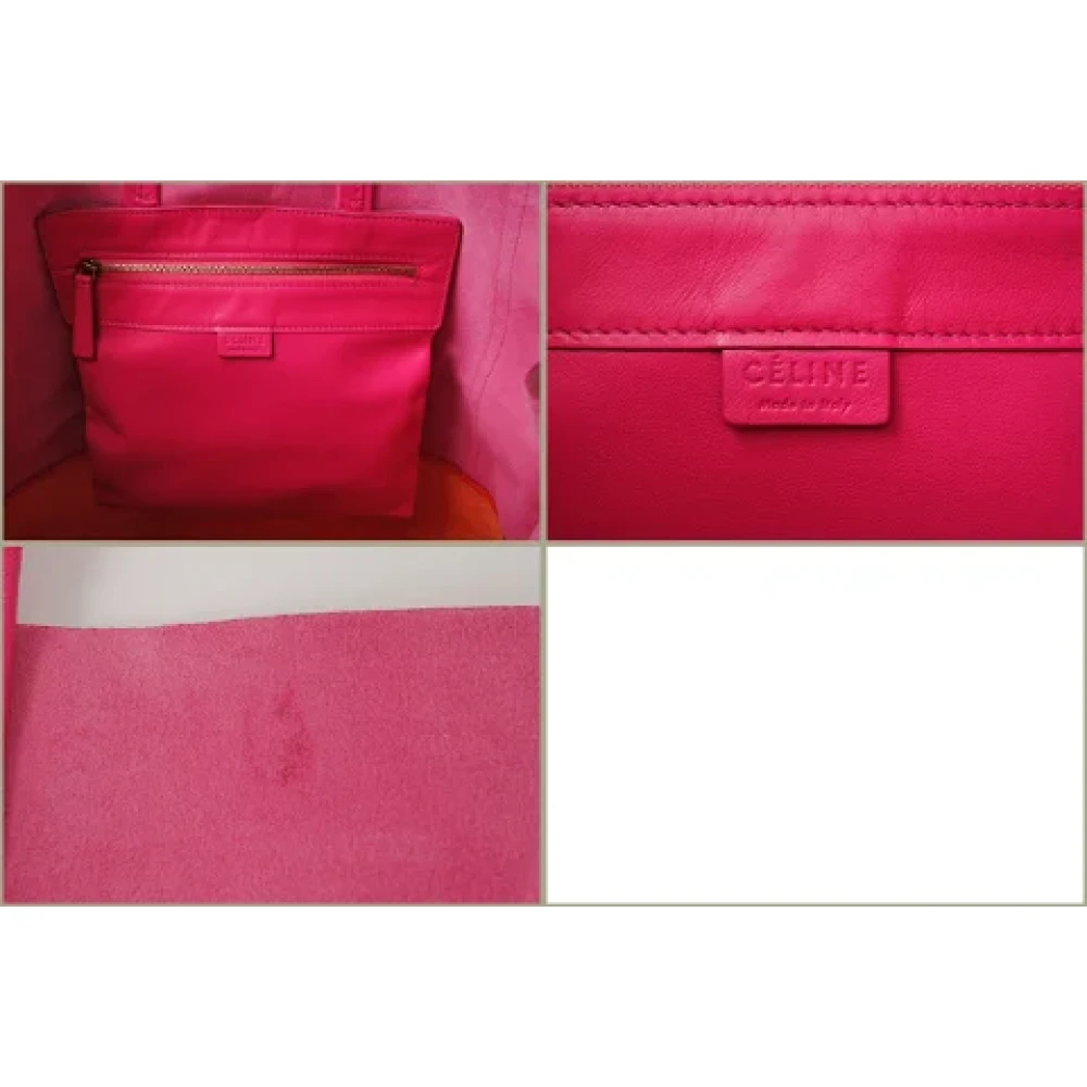 Celine Vintage Pre-owned Leather shoulder-bags Orange Dames