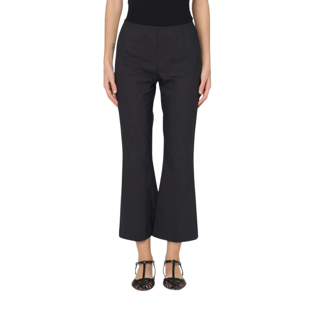 Liviana Conti Black Wide Trousers, Female, S, Wide Trousers