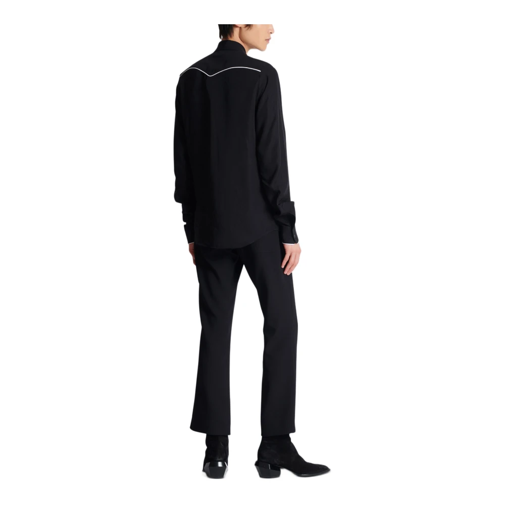 Balmain Western Shirt Black Heren