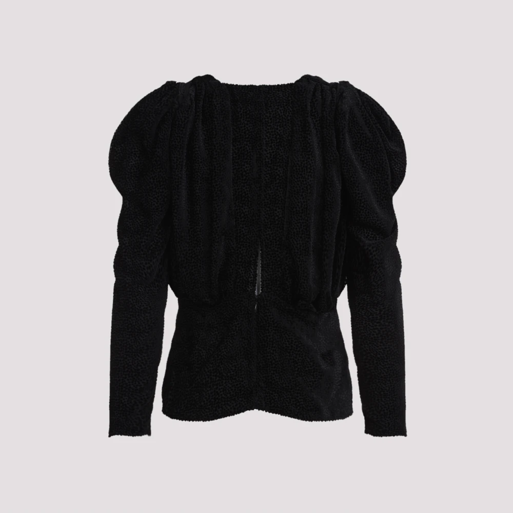 Isabel marant Zwarte Zijden Shirt Moderne Stijl Black Dames