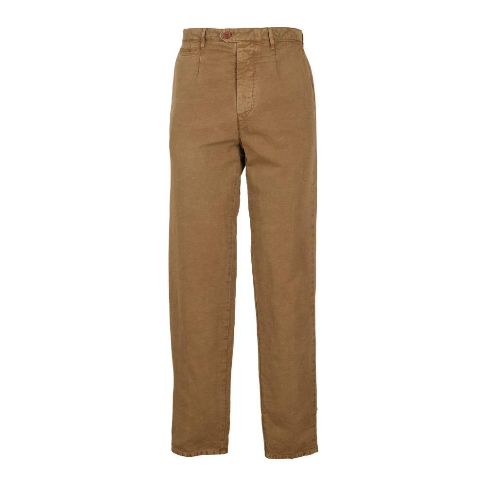Tela Genova Chino Broek Duilio Model Brown Heren