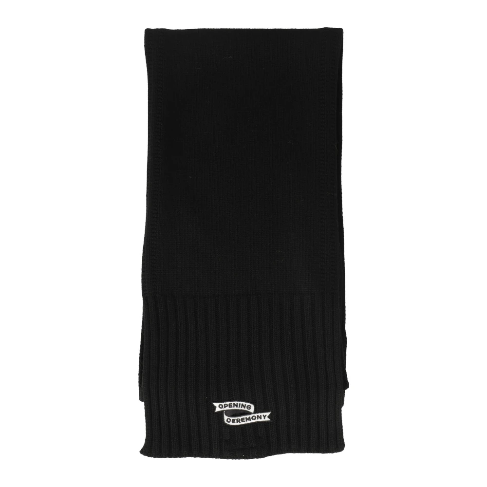 Opening Ceremony Black Winter Scarves, Female, One Size, Winter Scarves