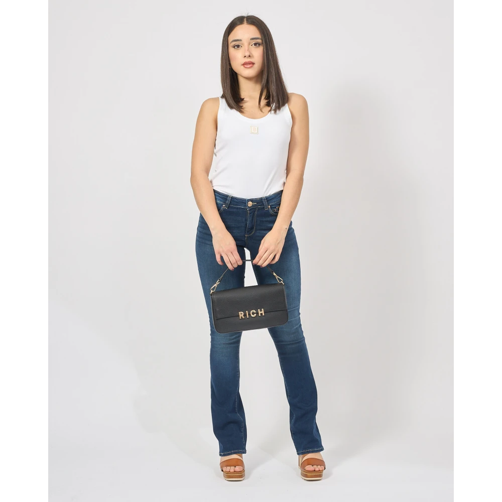 Fracomina Blauwe Bootcut Jeans met Push-Up Effect Blue Dames