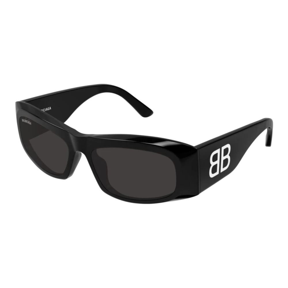 Balenciaga Unisex Black Rectangular Sunglasses - Sunglasses - 60 Mm - Accessories
