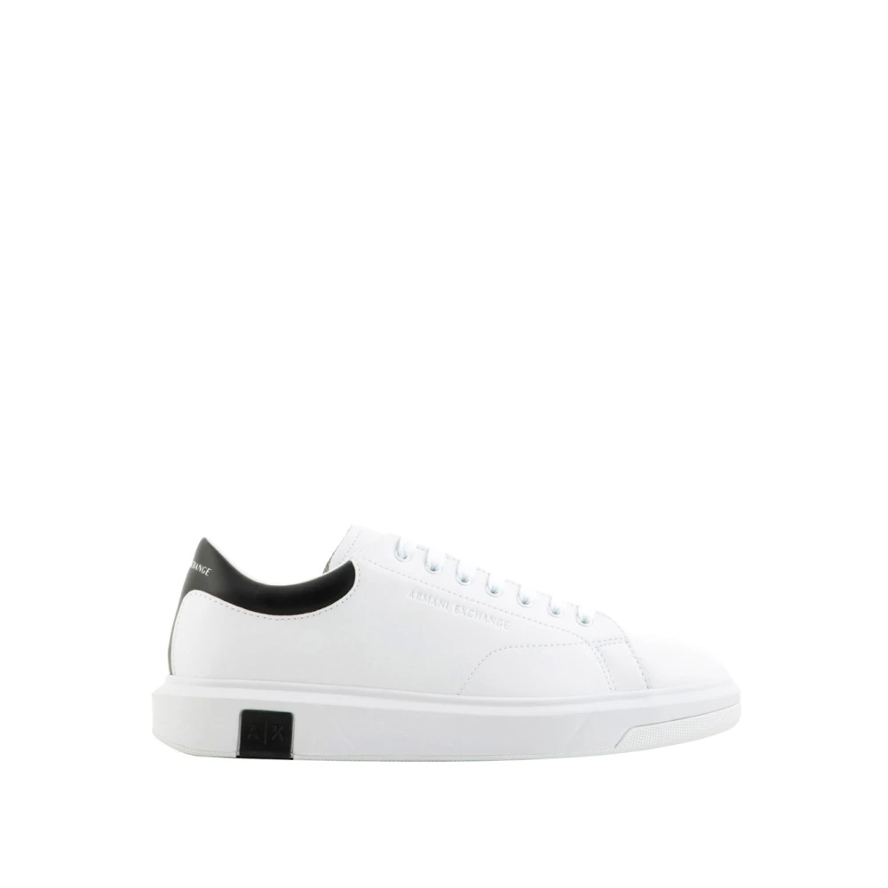 Armani Exchange Men's White Sneakers, 8 Uk, Trainers Leather Vietnam Made