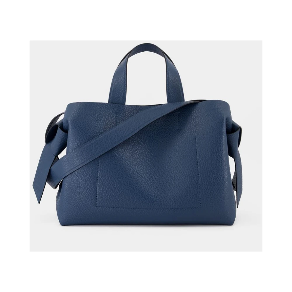 Acne Studios Blauwe Leren Schoudertas met Ketting Blue Heren