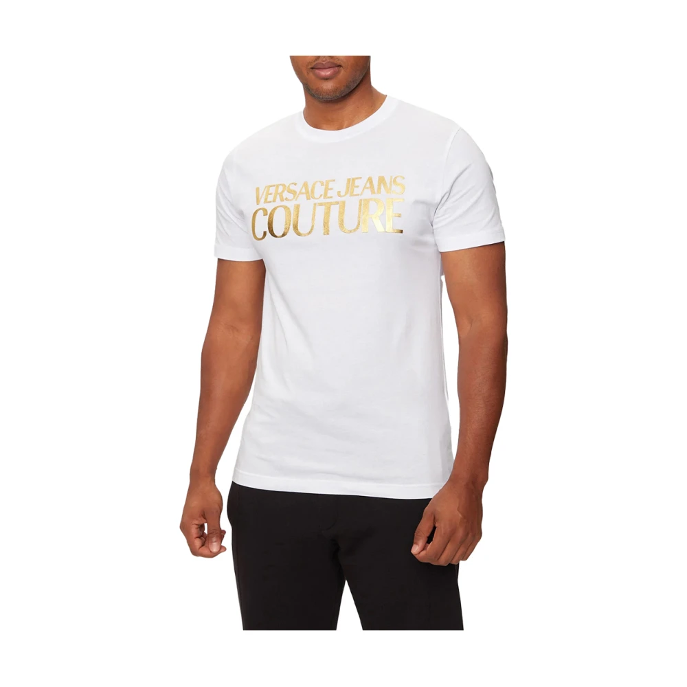 Versace Jeans Couture Witte T-shirt met Glamour Detail White Heren