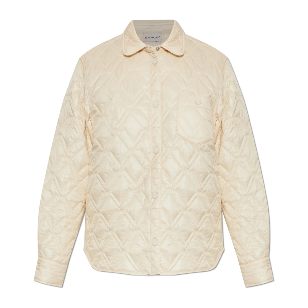 Moncler Beige Quilted Shirt - Female - Light Jackets - Xs - Jackets