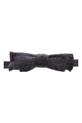 Elegant Svart Paisley Silke-Ull Fluga