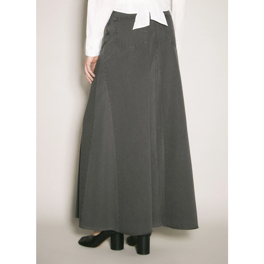 Our Legacy Herringbone Maxi Rok Gray Dames