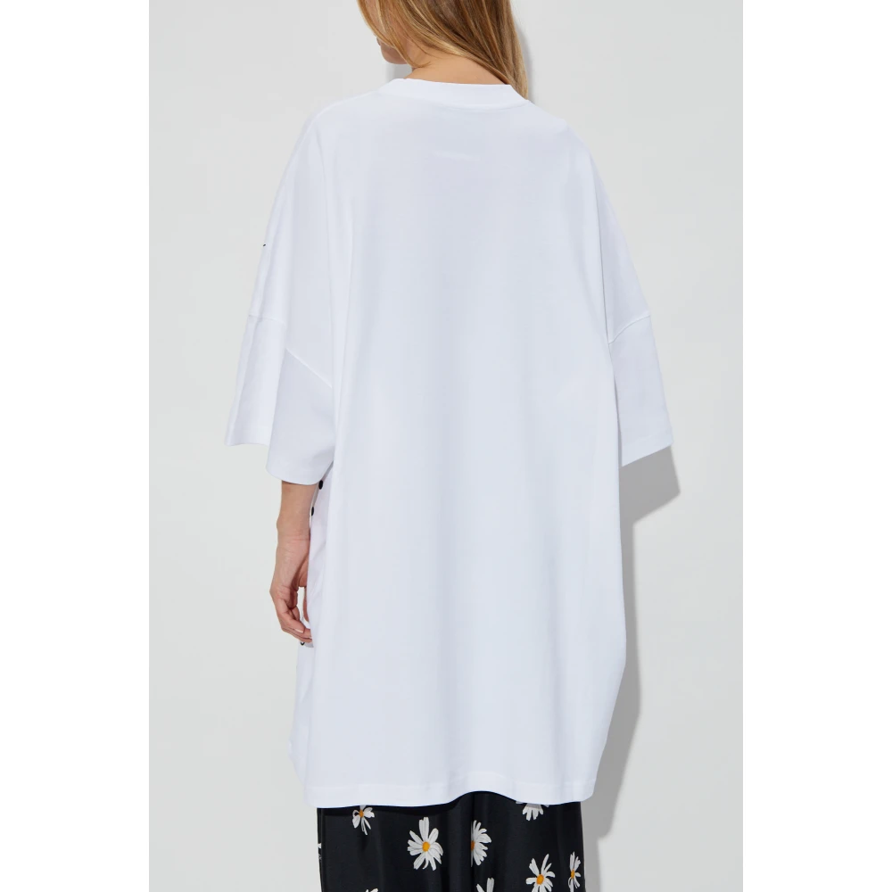 Moschino Jurk met print White Dames