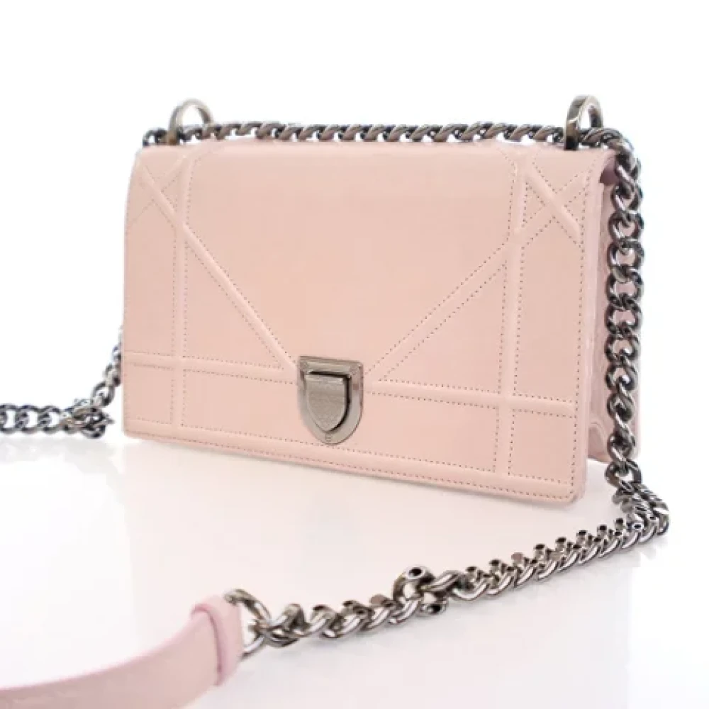 Dior Vintage Pre-owned Leather dior-bags Pink Dames