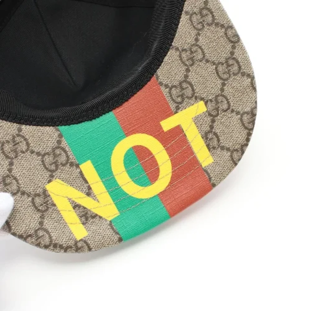 Gucci Vintage Pre-owned Fabric hats Beige Dames