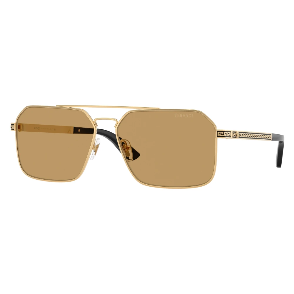 Versace Gold/Brown Ve2306 152313 Man Sunglasses Metal Squared Normal - Image 3