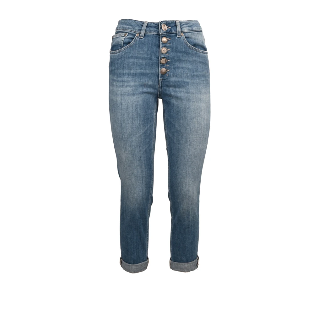 Dondup Loszittende katoenen jeans enkel lengte Blue Dames