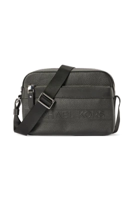 Svart Läder Crossbody Messenger Bag